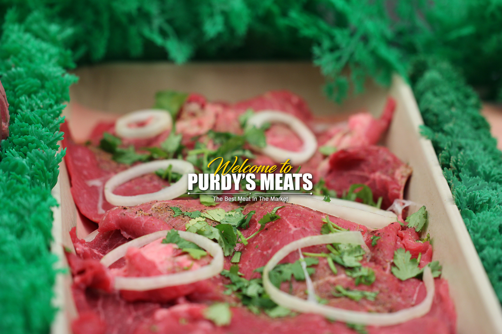 This banner image shows the Carne Asada Meat Product of the Purdy's Quality Meats